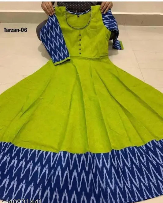 Classic Designer Women Dresse Gown (Green)